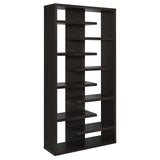 Altmark Bookcase with Staggered Floating Shelves Cappuccino - 800265 - Luna Furniture