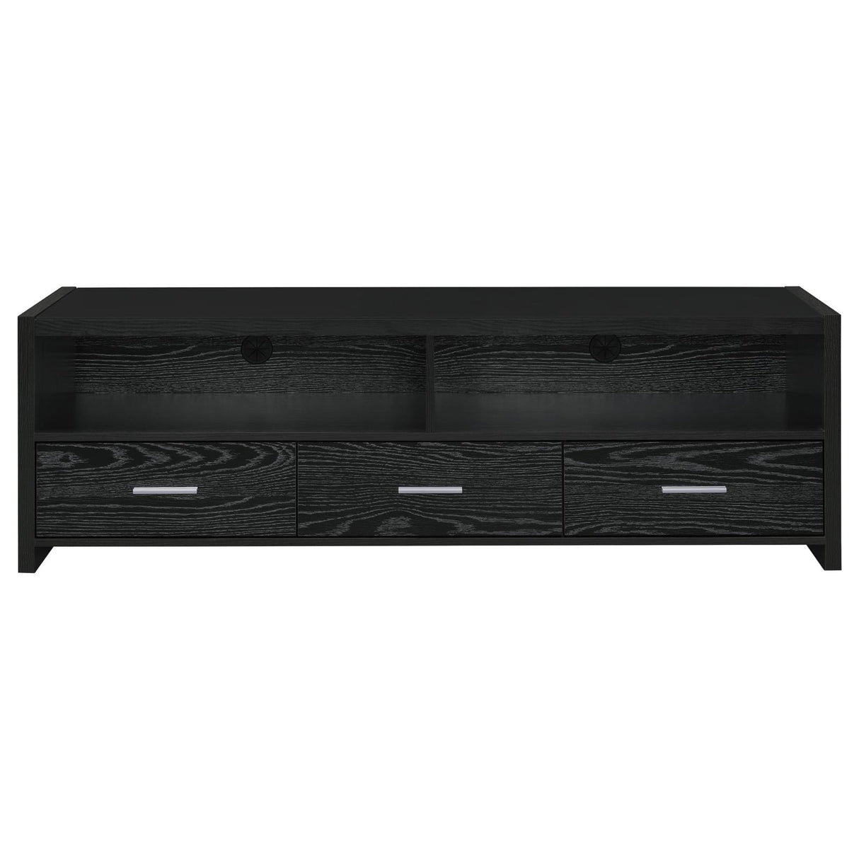 Alton Black Oak 62" 3-Drawer TV Console from Coaster - Luna Furniture