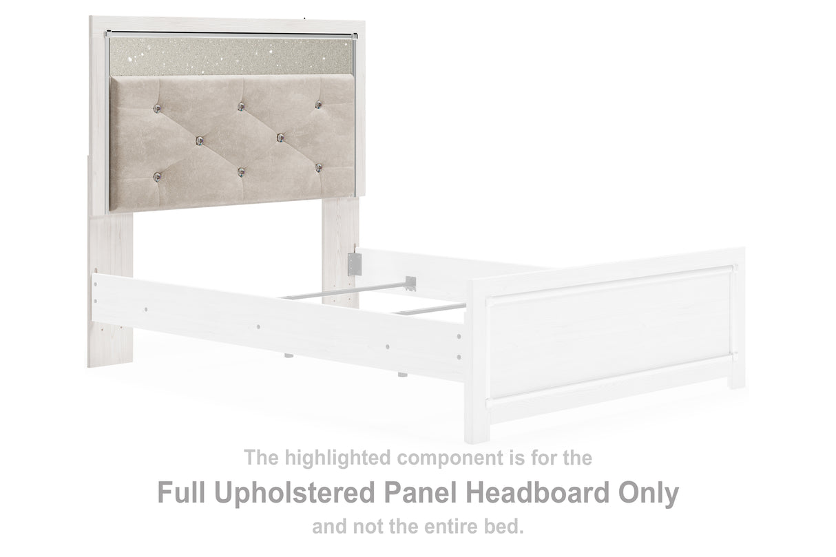 Altyra White Full Upholstered Panel Headboard from Ashley - Luna Furniture