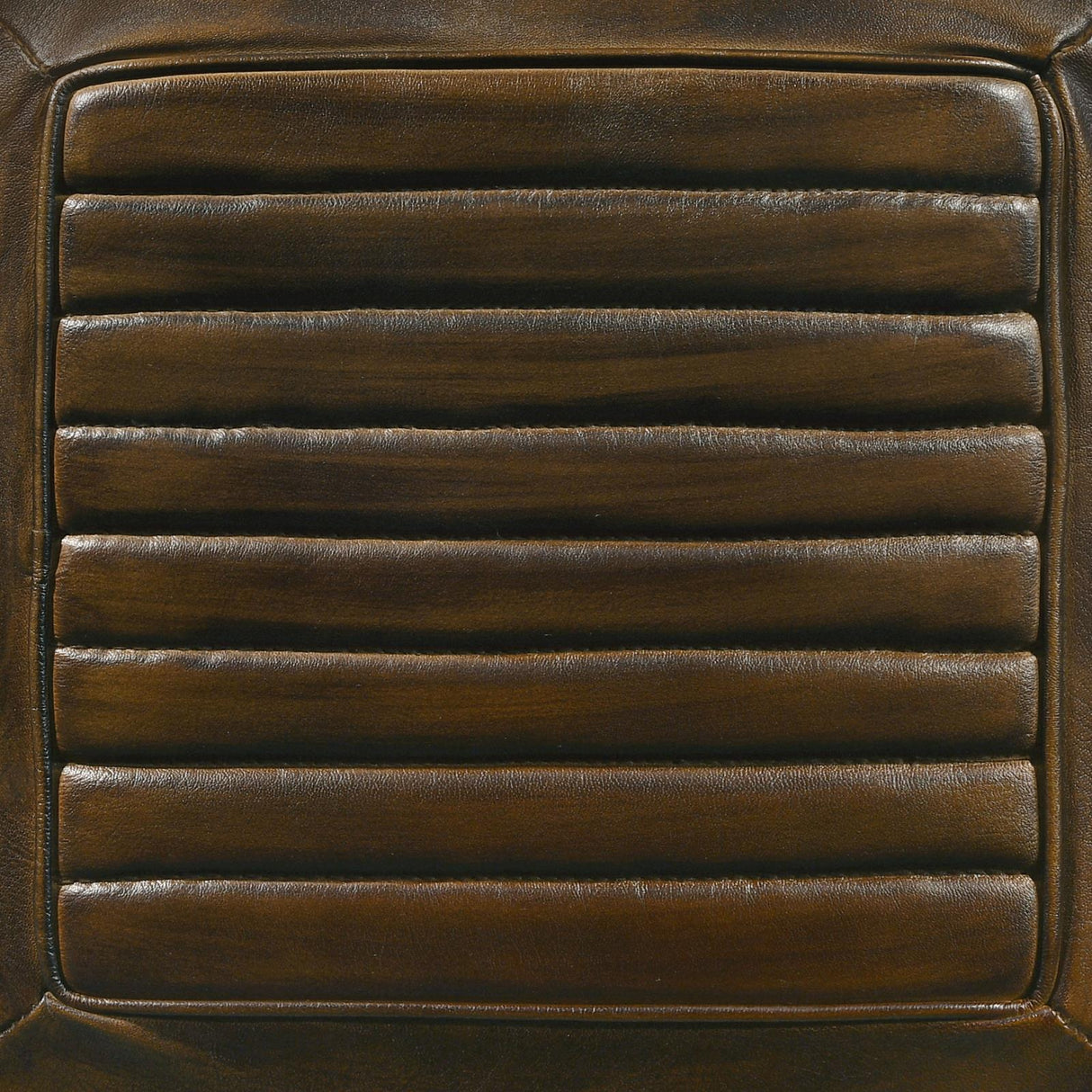 Alvaro Leather Upholstered Backless Bar Stool Antique Brown and Black (Set of 2) - 109079 - Luna Furniture