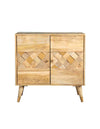 Alyssum Checkered Pattern 2-door Accent Cabinet Natural - 953459 - Luna Furniture