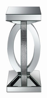 Amalia Clear Mirror Square End Table with Lower Shelf from Coaster - Luna Furniture