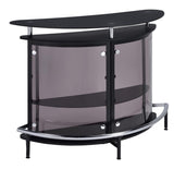 Amarillo Black and Chrome 2-Tier Bar Unit from Coaster - Luna Furniture