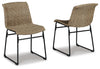 Amaris Brown/Black Outdoor Dining Chair (Set of 2) - P369-601 - Luna Furniture