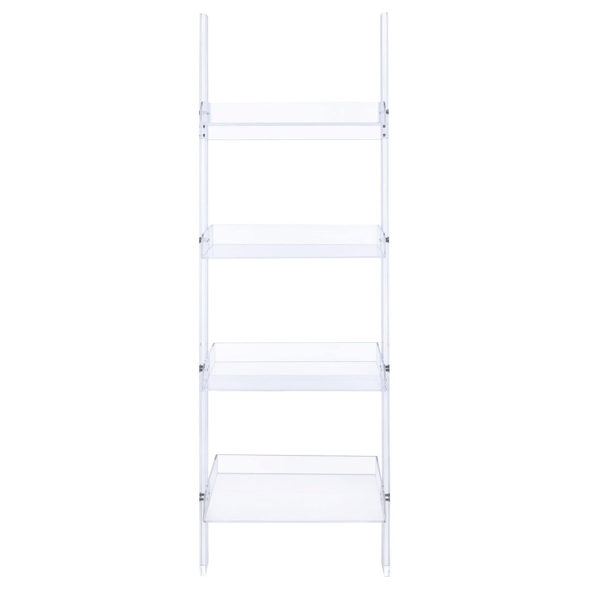 Amaturo Clear 4-Shelf Ladder Bookcase from Coaster - Luna Furniture