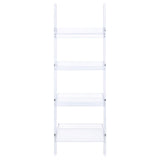 Amaturo Clear 4-Shelf Ladder Bookcase from Coaster - Luna Furniture