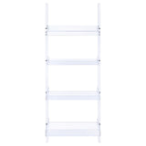 Amaturo Clear 4-Shelf Ladder Bookcase from Coaster - Luna Furniture
