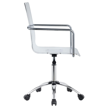 Amaturo Clear and Chrome Office Chair with Casters from Coaster - Luna Furniture