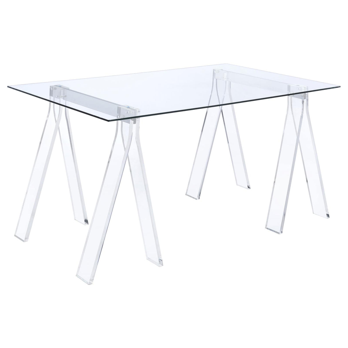 Amaturo Clear Writing Desk with Glass Top from Coaster - Luna Furniture