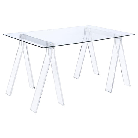 Amaturo Clear Writing Desk with Glass Top from Coaster - Luna Furniture
