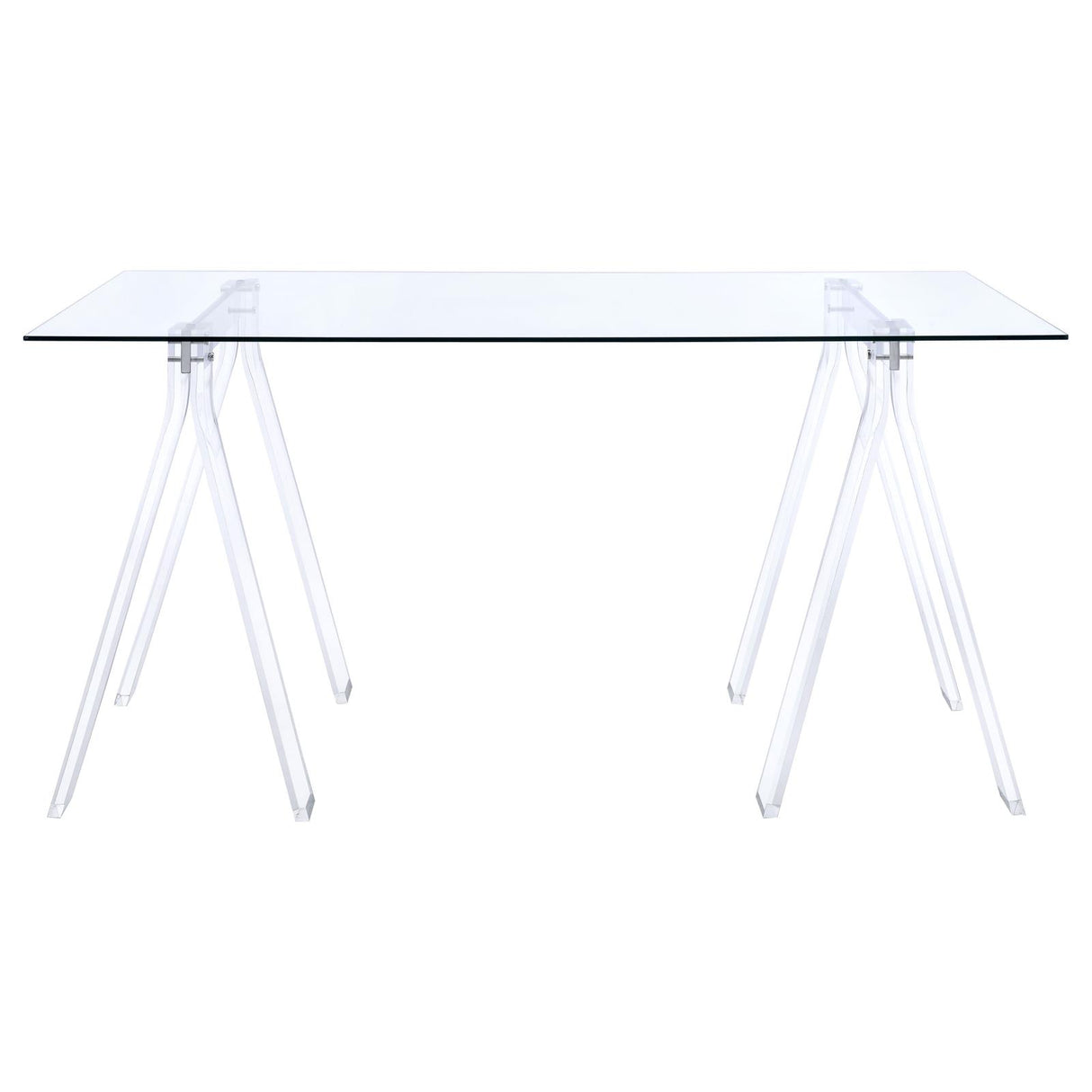 Amaturo Clear Writing Desk with Glass Top from Coaster - Luna Furniture