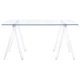 Amaturo Clear Writing Desk with Glass Top from Coaster - Luna Furniture