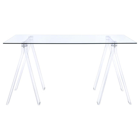 Amaturo Clear Writing Desk with Glass Top from Coaster - Luna Furniture