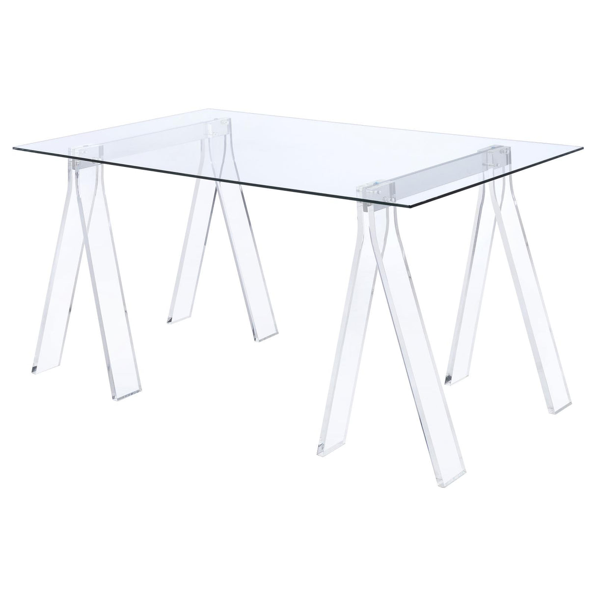 Amaturo Clear Writing Desk with Glass Top from Coaster - Luna Furniture