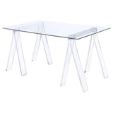 Amaturo Clear Writing Desk with Glass Top from Coaster - Luna Furniture
