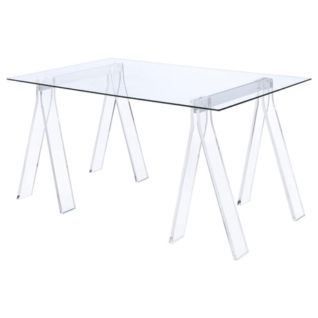 Amaturo Clear Writing Desk with Glass Top from Coaster - Luna Furniture