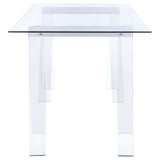 Amaturo Clear Writing Desk with Glass Top from Coaster - Luna Furniture