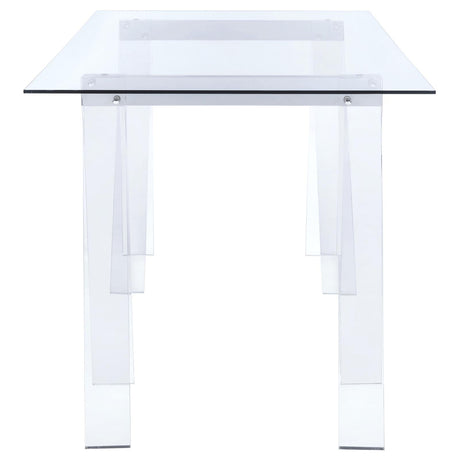 Amaturo Clear Writing Desk with Glass Top from Coaster - Luna Furniture