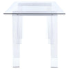 Amaturo Writing Desk with Glass Top Clear - 801535 - Luna Furniture