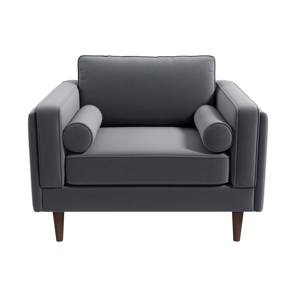 Fordham Grey Velvet Lounge Chair from Midinmod - Luna Furniture