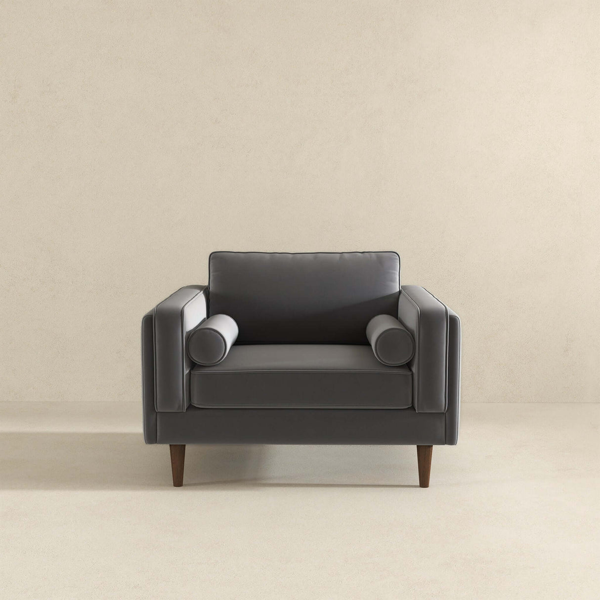 Fordham Grey Velvet Lounge Chair from Midinmod - Luna Furniture