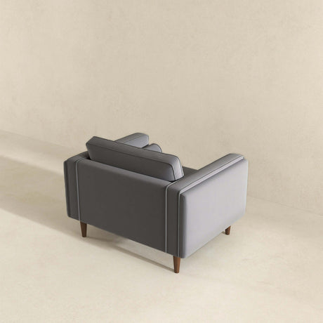 Fordham Grey Velvet Lounge Chair from Midinmod - Luna Furniture