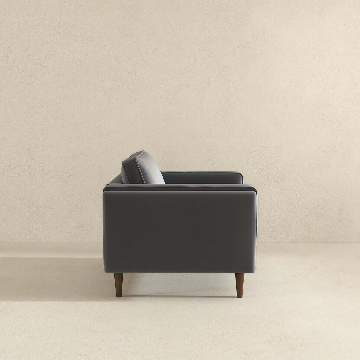 Amber Grey Velvet Lounge Chair - AFC01897 - Luna Furniture