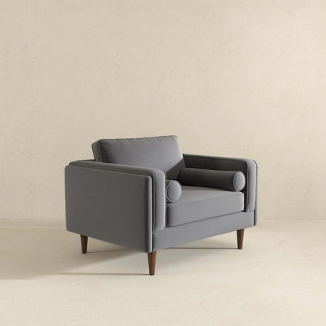 Fordham Grey Velvet Lounge Chair from Midinmod - Luna Furniture