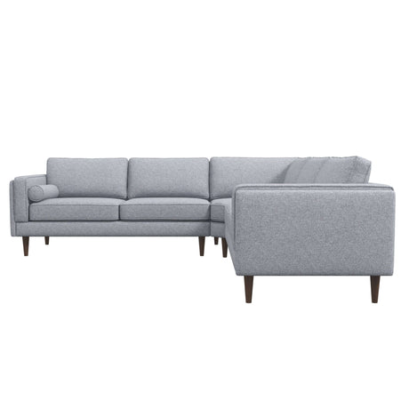 Amber Mid-Century Modern Corner Sectional Sofa Dark Yellow / Velvet - AFC00596 - Luna Furniture