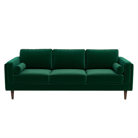 Amber Mid Century Modern Dark Green Luxury Modern Velvet Sofa - AFC00112 - Luna Furniture