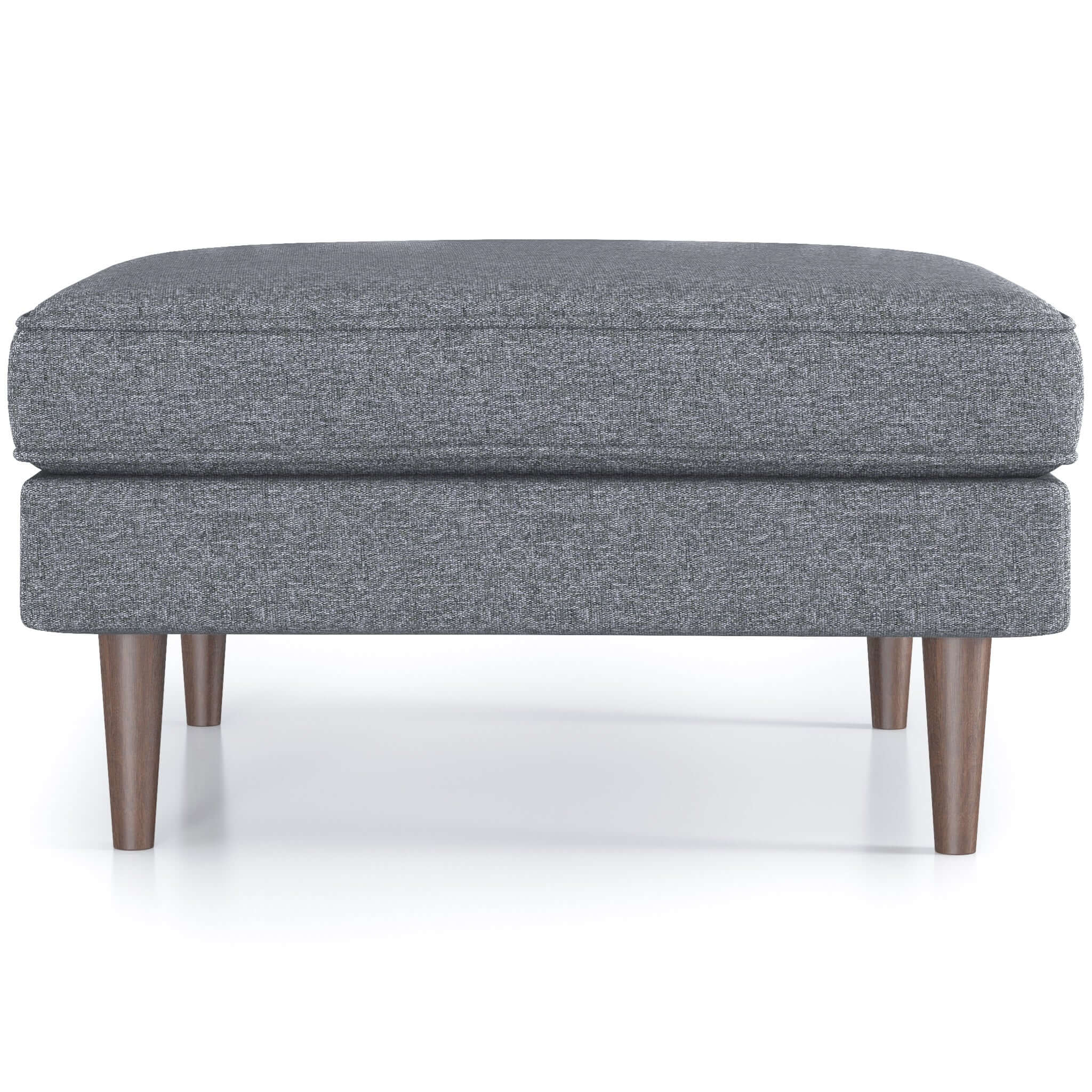 Fordham Dark Grey Linen Square Upholstered Ottoman Fordham Dark Grey Linen Square Upholstered Ottoman