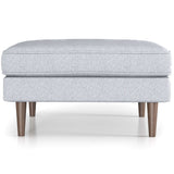 Fordham Light Grey Linen Square Upholstered Ottoman from Midinmod - Luna Furniture