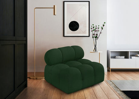 Ames Boucle Fabric Living Room Chair Green - 611Green-Armless - Luna Furniture