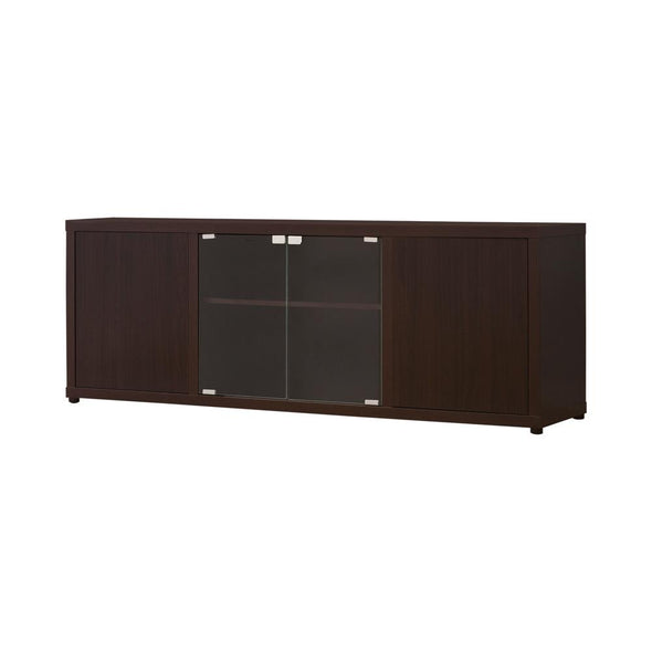 Ames Rectangular TV Console with Magnetic-push Doors Cappuccino - 700886 - Luna Furniture