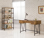 Analiese 2-piece 3-drawer Writing Desk Set Antique Nutmeg and Black - 801541-S2 - Luna Furniture