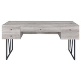 Analiese Gray Driftwood 4-Drawer Writing Desk from Coaster - Luna Furniture