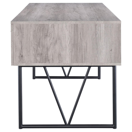Analiese Gray Driftwood 4-Drawer Writing Desk from Coaster - Luna Furniture