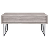 Analiese 4-drawer Writing Desk Grey Driftwood - 801999 - Luna Furniture