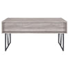 Analiese 4-drawer Writing Desk Grey Driftwood - 801999 - Luna Furniture
