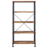Analiese Antique Nutmeg 4-Shelf Bookcase from Coaster - Luna Furniture