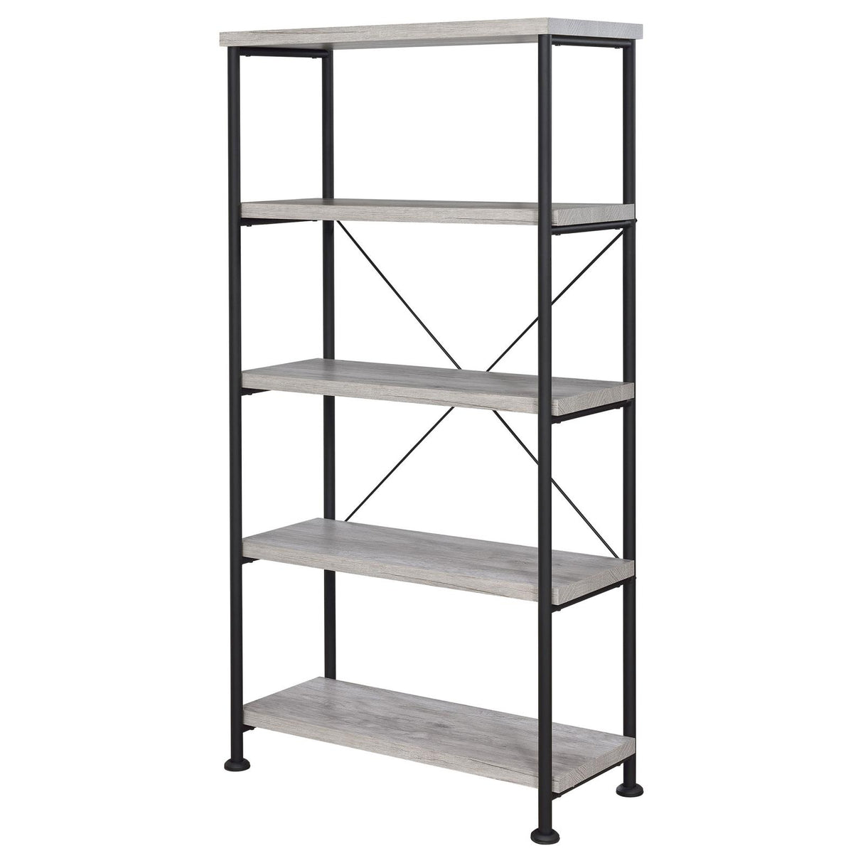 Analiese 4-shelf Bookcase Grey Driftwood - 801546 - Luna Furniture