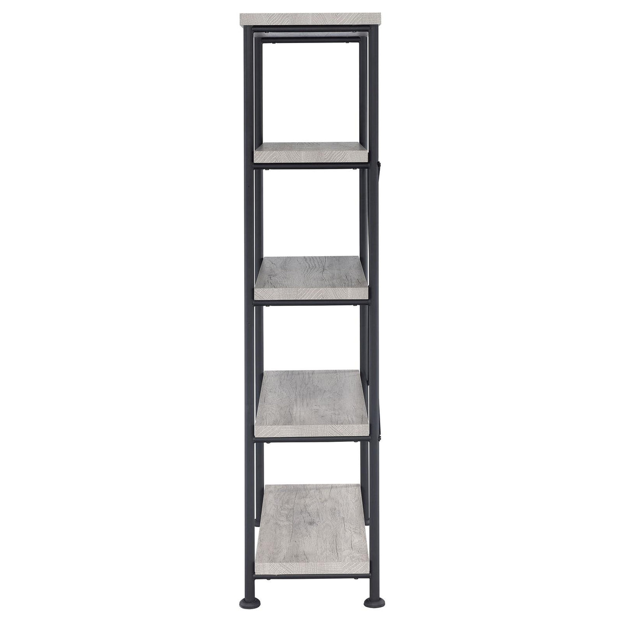 Analiese 4-shelf Bookcase Grey Driftwood - 801546 - Luna Furniture