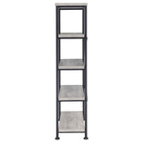 Analiese Gray Driftwood 4-Shelf Bookcase from Coaster - Luna Furniture