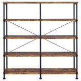 Analiese Antique Nutmeg 4-Shelf Open Bookcase from Coaster - Luna Furniture