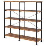 Analiese Antique Nutmeg 4-Shelf Open Bookcase from Coaster - Luna Furniture