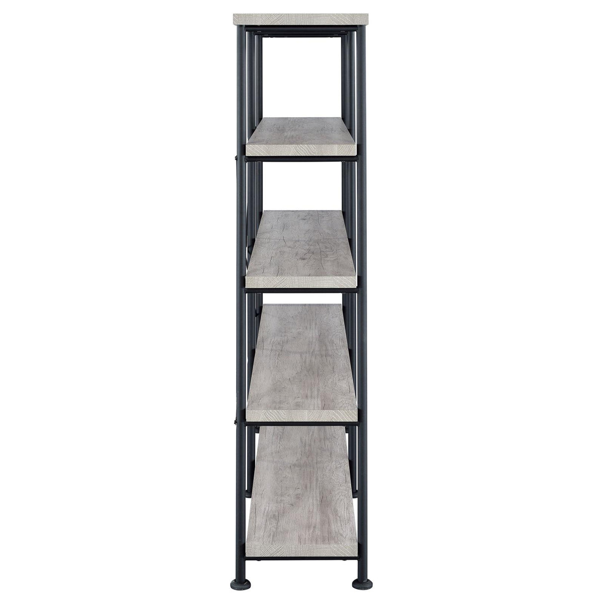 Analiese Gray Driftwood 4-Shelf Open Bookcase from Coaster - Luna Furniture