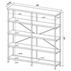 Analiese 4-shelf Open Bookcase Grey Driftwood - 801544 - Luna Furniture