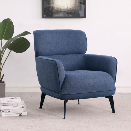 Andrea Heavy Duty High Back Accent Chair Blue - 903083 - Luna Furniture