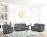 Andres Gray 3-Piece Reclining Living Room Set from Happy Homes - Luna Furniture