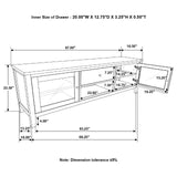 Angela Brown and White 2-Door Wooden 67" TV Stand from Coaster - Luna Furniture